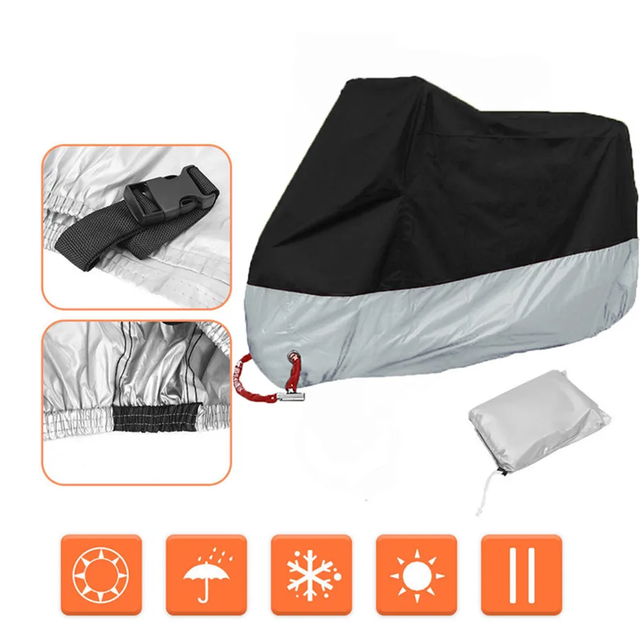 Motorcycle Cover Outdoor ATV Scooter Dustproof Waterproof Sun Motorbike Protective Car Cover Durable Rain Protector Coque (8)