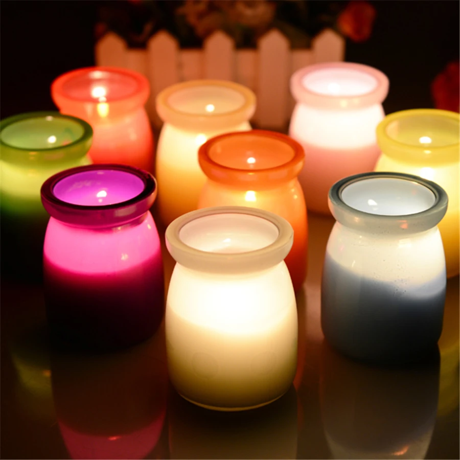 Lavender Flameless Decorative Scented Candle Paraffin Candle Power