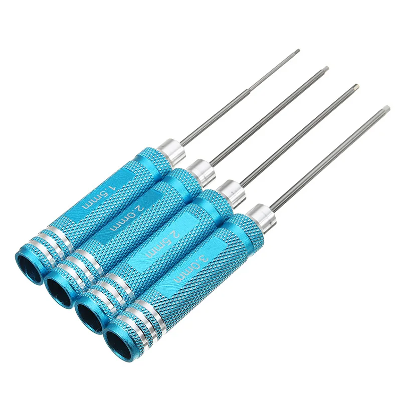 

YZ-008 4pcs 1.5/2.0/2.5/3.0mm Steel Hexagonal Steel Screwdriver Tool Set For RC Model