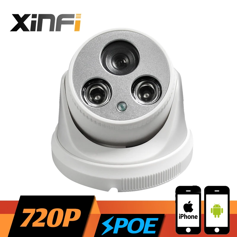 XINFI HD 720P POE камера 1 0 MP CCTV IP 1280*720 разрешение ночное видение Домашняя сеть ONVIF 2 ПК и