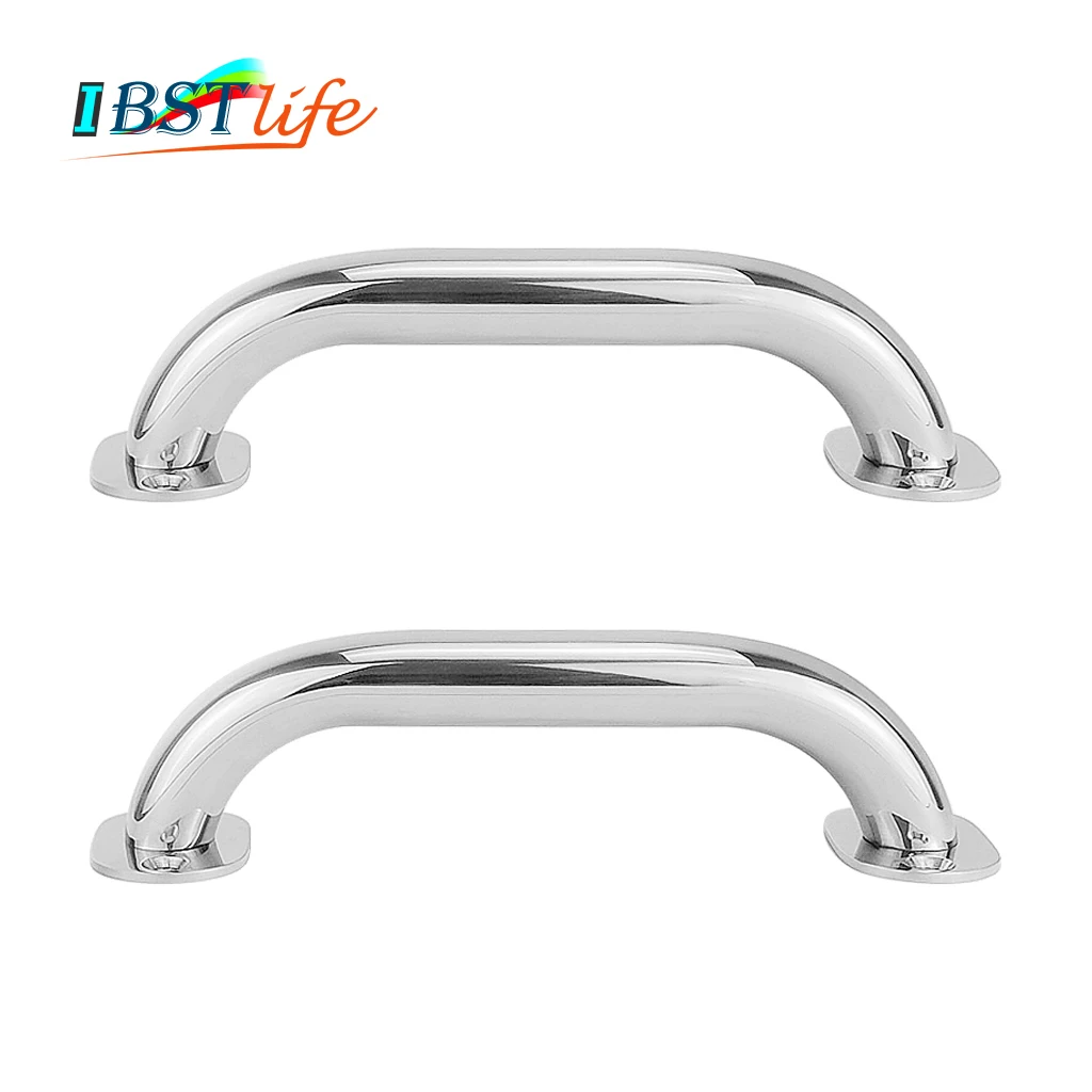 

2PCS 200mm Marine Grade 316 Stainless Steel Grab Handle Door Handrail Grip Rail Grab Bar Handle Boat Hatch Yacht Marine Bathroom
