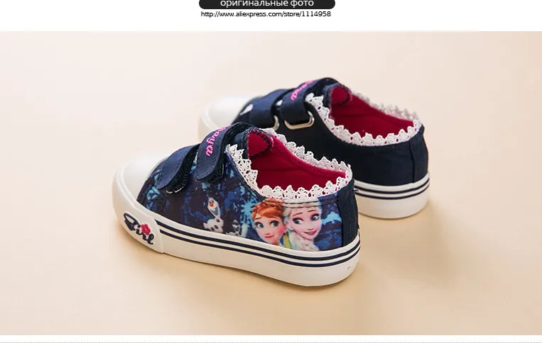 Princess Girls Shoes For Kids Fashion Elsa Anna Kids Shoes 2017 Ice Snow Queen Casual Denim Canvas Children Shoe Girl Sneakers 520 (5)