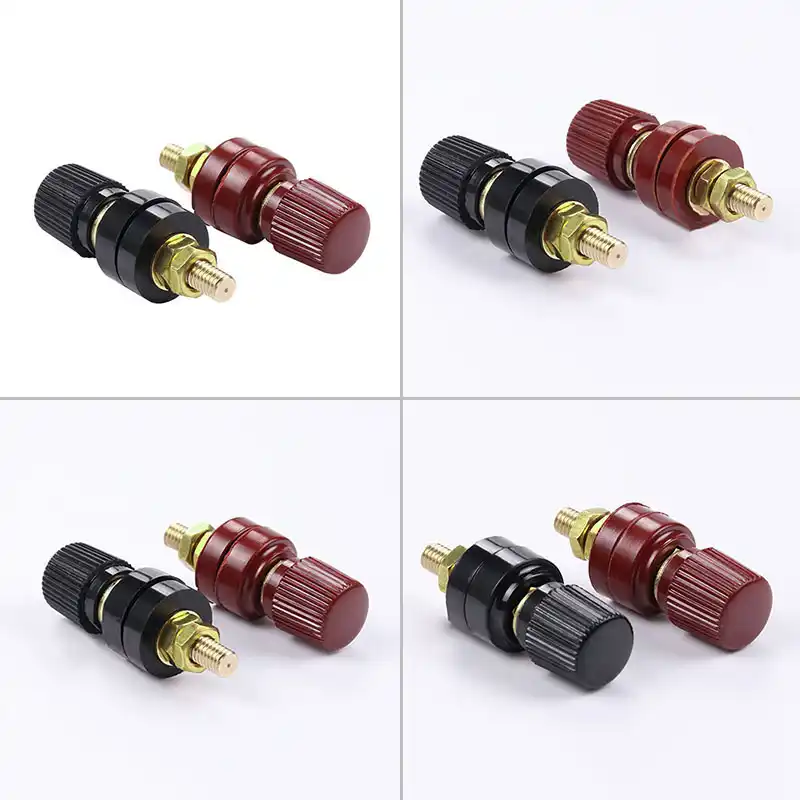 3//8/” Premium Remote Battery Terminal Stud Power Junction Post Connector Terminal Kit 2Pcs Red /& Black