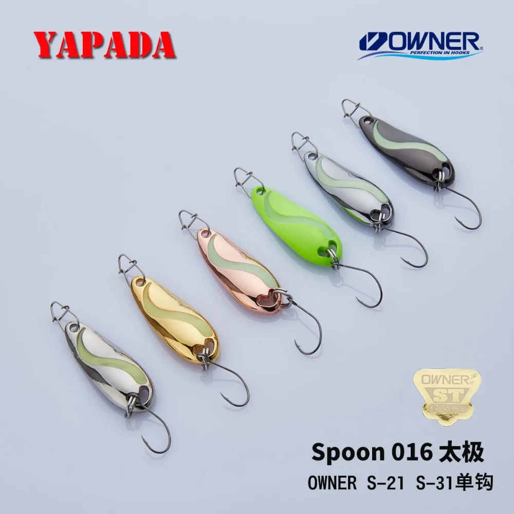 YAPADA ملعقة 016 TaiChi مضيئة 2.5-7.5g مالك واحد هوك 30-45mm متعدد الألوان المعادن سبائك الزنك ملعقة الصيد السحر YAPADA ملعقة 016 TaiChi مضيئة 2.5-7.5g مالك واحد هوك 30-45mm متعدد الألوان المعادن سبائك الزنك ملعقة الصيد السحر
