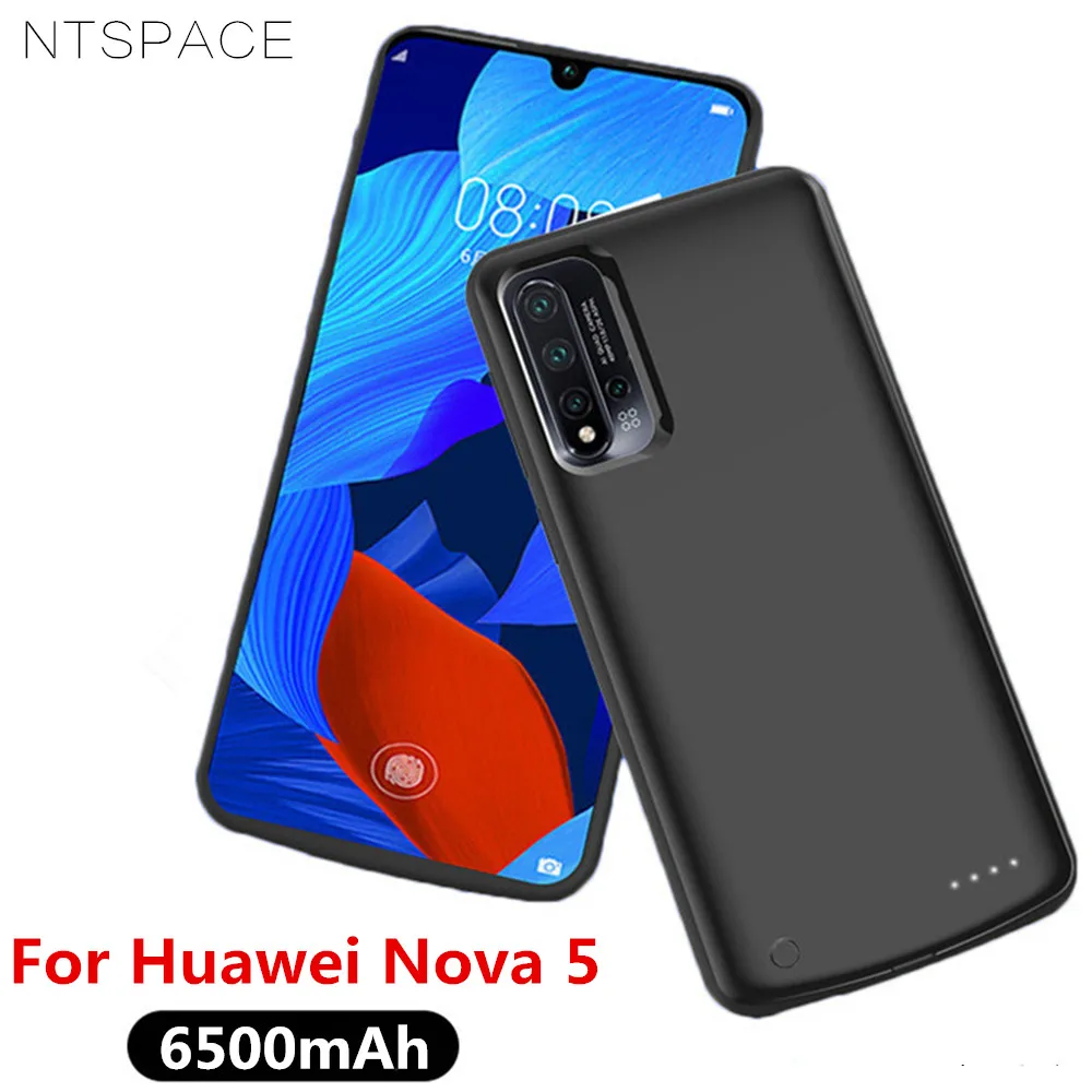 

NTSPACE 6500mAh Power Bank Charging Cover For Huawei Nova 5 Pro Power Case External Battery Power For Huawei Nova 5 Charger Case