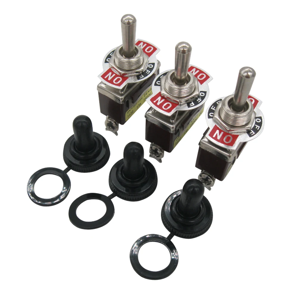TWTADE 3pcs Momentary Toggle Switch Rocker Heavy Duty 20A 125V SPDT 3