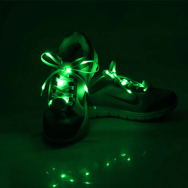 

2019 Wholesale Durable LED Fluorescence Shoelaces Light up Flashing Shoe Laces Outdoor Night Sport Camping Hiking Survival Tools
