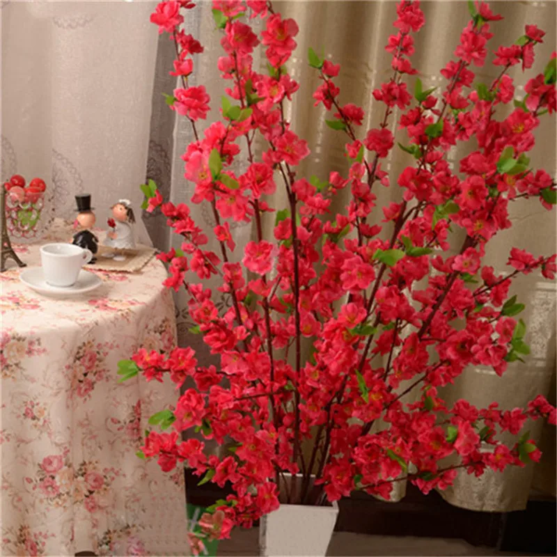 1 шт. 65 см искусственная вишня Весна Слива персик ветка Шелковый цветок дерево для дома вечерние свадебные украшения искусственные цветы