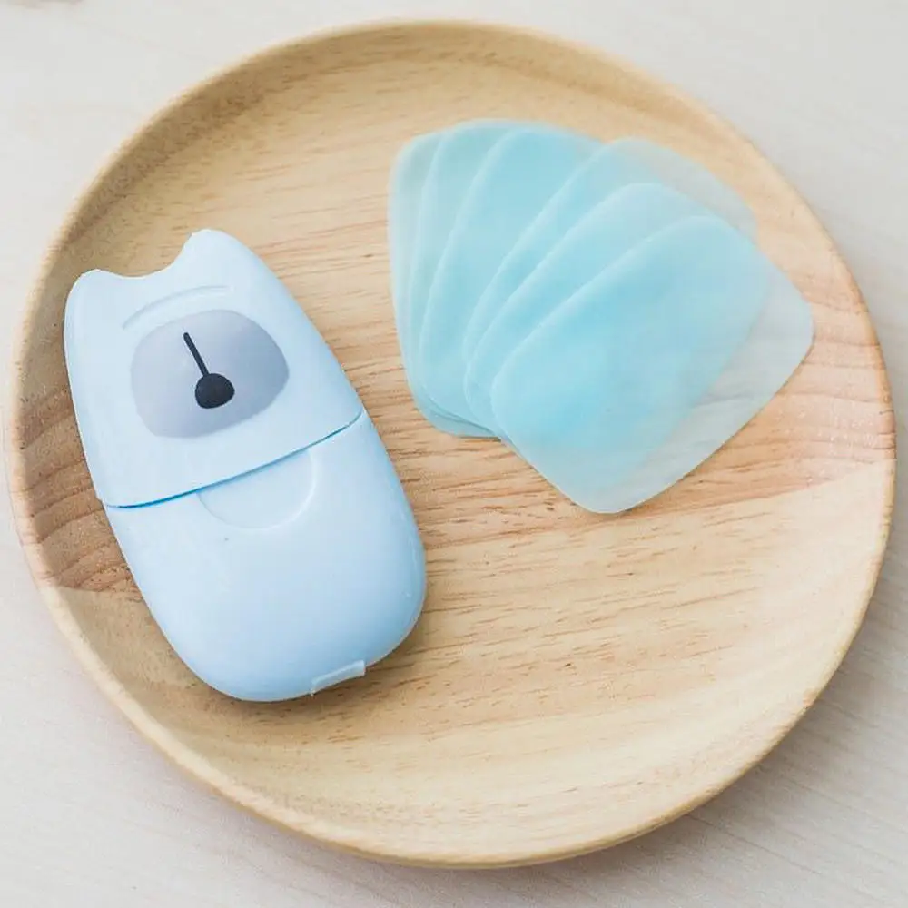 

100pcs Disposable Boxed Soap Paper Travel Portable Hand Washing Box Scented Slice Sheets Mini Soap Paper