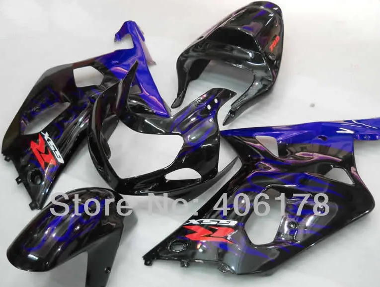 

Hot Sales,01 02 03 gsxr 600 abs fairings Kit For Suzuki GSXR600 750 2001-2003 Blue Flame Race Bike Fairings (Injection molding)