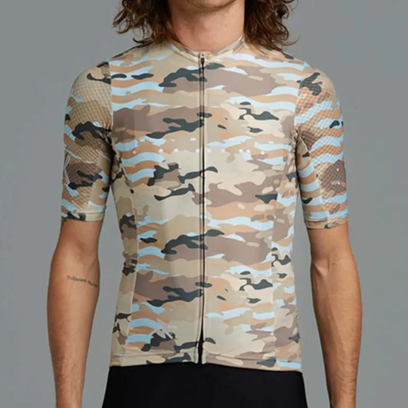 

2019 Army color camouflage Cycling Jersey Tops Summer Racing Cycling Clothing Ropa Ciclismo Short Sleeve mtb Bike Jersey Shirt