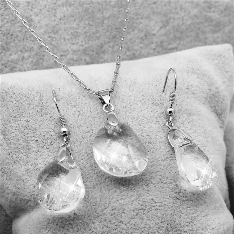 bean crystal earring necklace set (5)