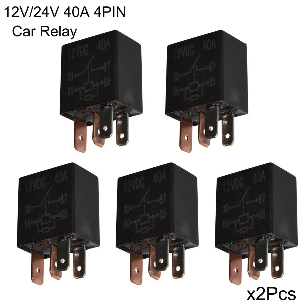 5Pcs 12V / 24V 30A 4Pin Fused Relay On/Off Automotive Fuse Mounting