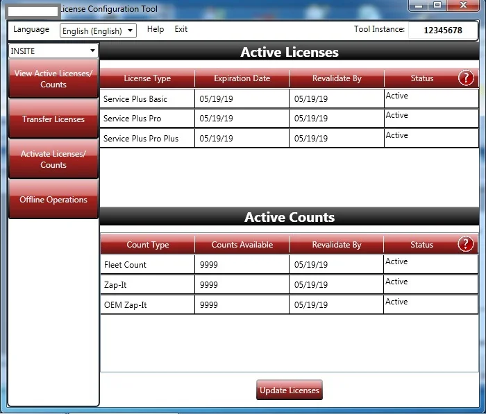 

SITE 8.5v Service Plus Pro Plus level with fleet counts and zaP-IT