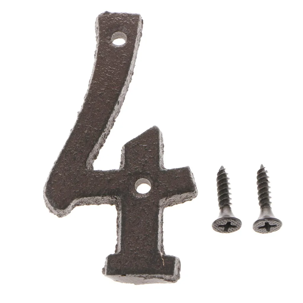ABS Plastic Bronze Self- Adhesive 0-9 Door Numbers Customized House Address Sign Door Number Signs Digits Sticker Plate