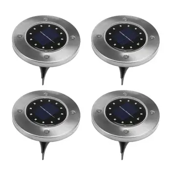 

1-4 pcs 12 LED Solar Light Waterproof Underground Buried Solar Power Lamp Outdoor Garden Path Way Festival Led Lights