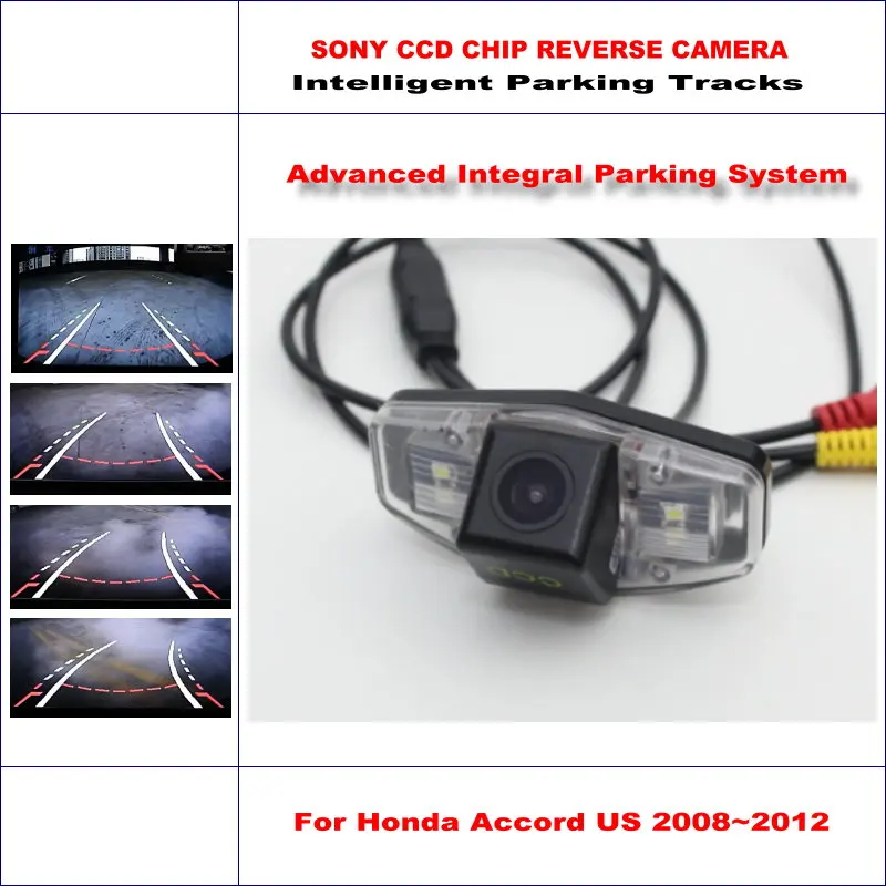 

HD CCD SONY Rear Camera For Honda Accord US 2008~2012 Intelligent Parking Tracks Reverse Backup / NTSC RCA AUX 580 TV Lines
