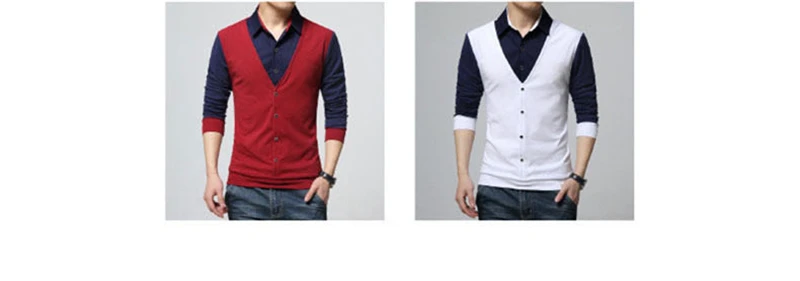 ARCSINX поло осеннее Мужская рубашка с длинным рукавом Весна поддельные два дизайнерских хлопка мужские s поло рубашки 5XL большой размер брендовая футболка для мужчин
