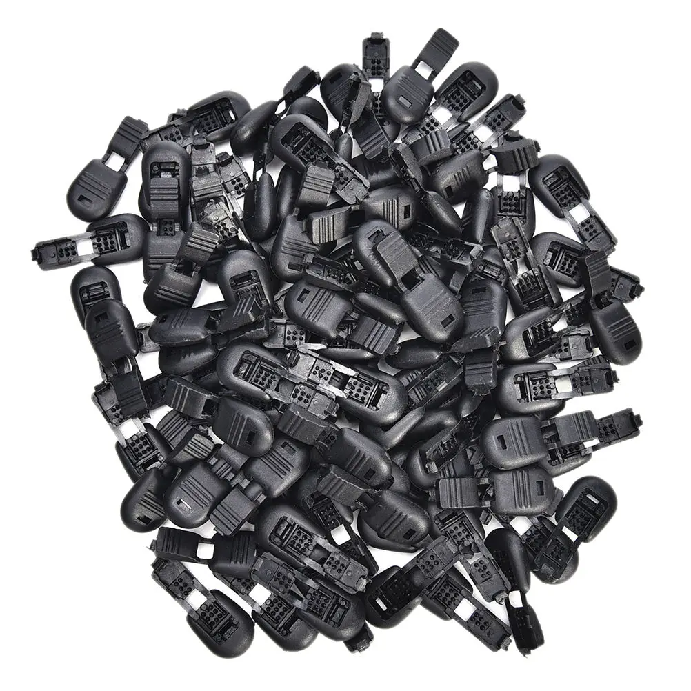 20PCS Black Plastic Zippers Pull Replacement Zipper Ends