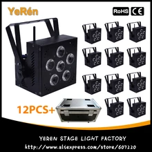 12 шт.) с Flighcase Беспроводной Батарея Мощность светодиодный Par Светильник RGBWA+ УФ 6in1 Цвет DJ стирка светильник Par DJ светильник s