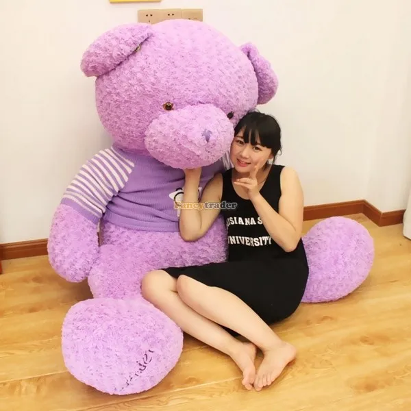 

Fancytrader Cute Teddy Bear Toy 63'' 160cm JUMBO Huge Giant Plush Stuffed Purple Teddy Bear, Best Gift, Free Shipping FT90344
