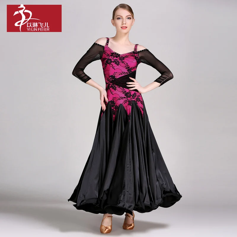 Пикантные новые международные Современные Бальные Вальс платье Модные женские костюмы, Бесплатная доставка