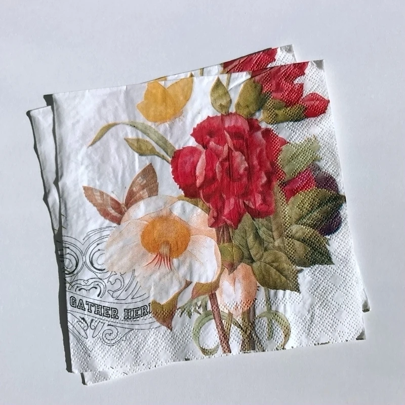 Peony paper napkins for decoupage 33*33cm printed flower paper napkins