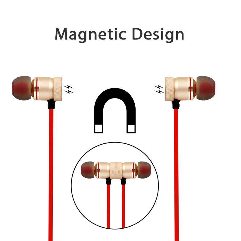 

Magnetic Design Sport Bluetooth Earphone Wireless HIFI Headphone High Quality Subwoofer Surround Sound Voice Waterproof Earpiece