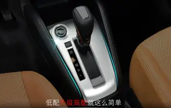

For Nissan Kicks 2017 ABS Chrome Car Interior Gear Shift Knob Sticker Panel Frame Cover Trims Car Styling Accessories