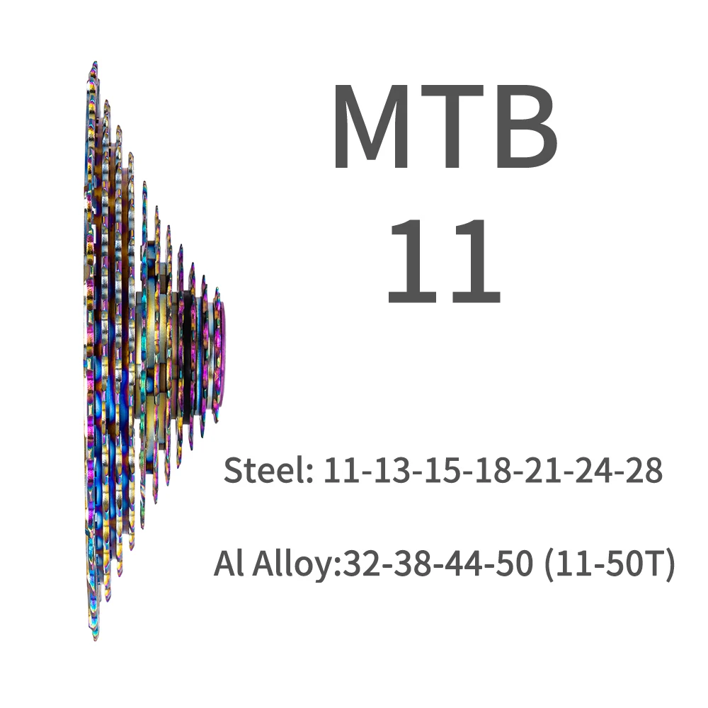 ZTTO MTB 11 скоростная 50T Радужная зеркальная велосипедная кассета 11v HG совместимая