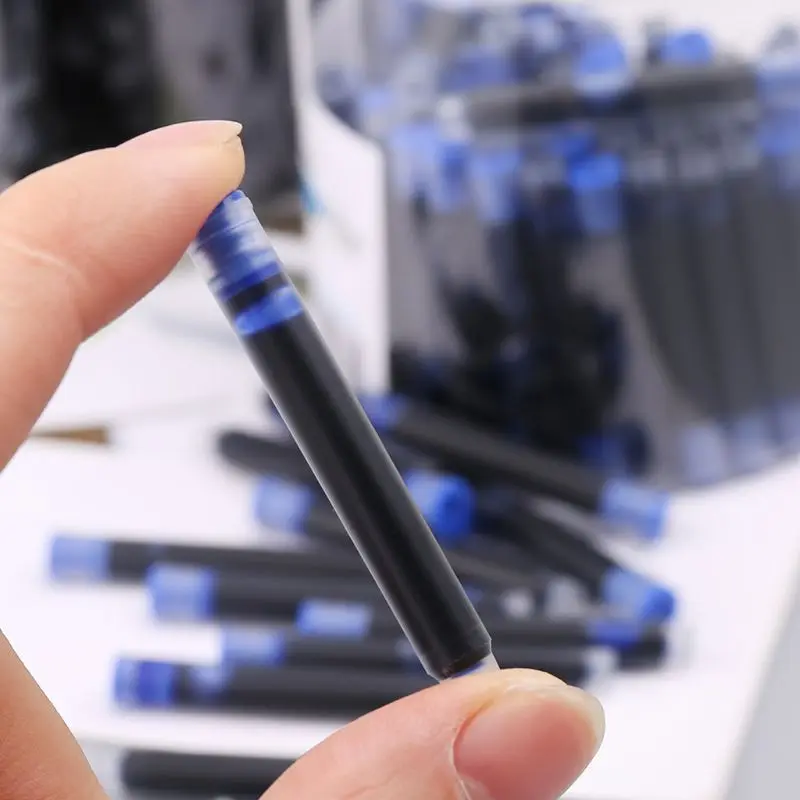Recargas de Cartuchos de Caneta Caneta de Tinta 100 Pcs Jinhao Preto Universal Azul de Tinta Sac 2.6 Milímetros Escola Escritório Papelaria 3 Refil p/ caneta