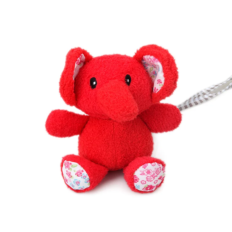 New cartoon cute multi-purpose red elephant animal wind chime rattle hanging ornaments baby toys plush embroidery print doll New cartoon cute multi-purpose red elephant animal wind chime rattle hanging ornaments baby toys plush embroidery print doll