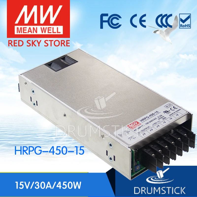 

MEAN WELL HRPG-450-15 15V 30A meanwell HRPG-450 15V 450W Single Output with PFC Function Power Supply [Real1]