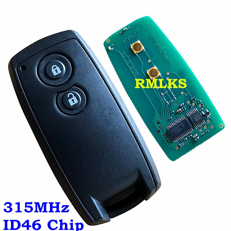 Для Suzuki SX4 Grand Vitara Swift Car 2 кнопки брелок умный ключ 315 МГц ID46 чип FCC ID: KBRTS003 неразрезанная вставка ключ Bllade