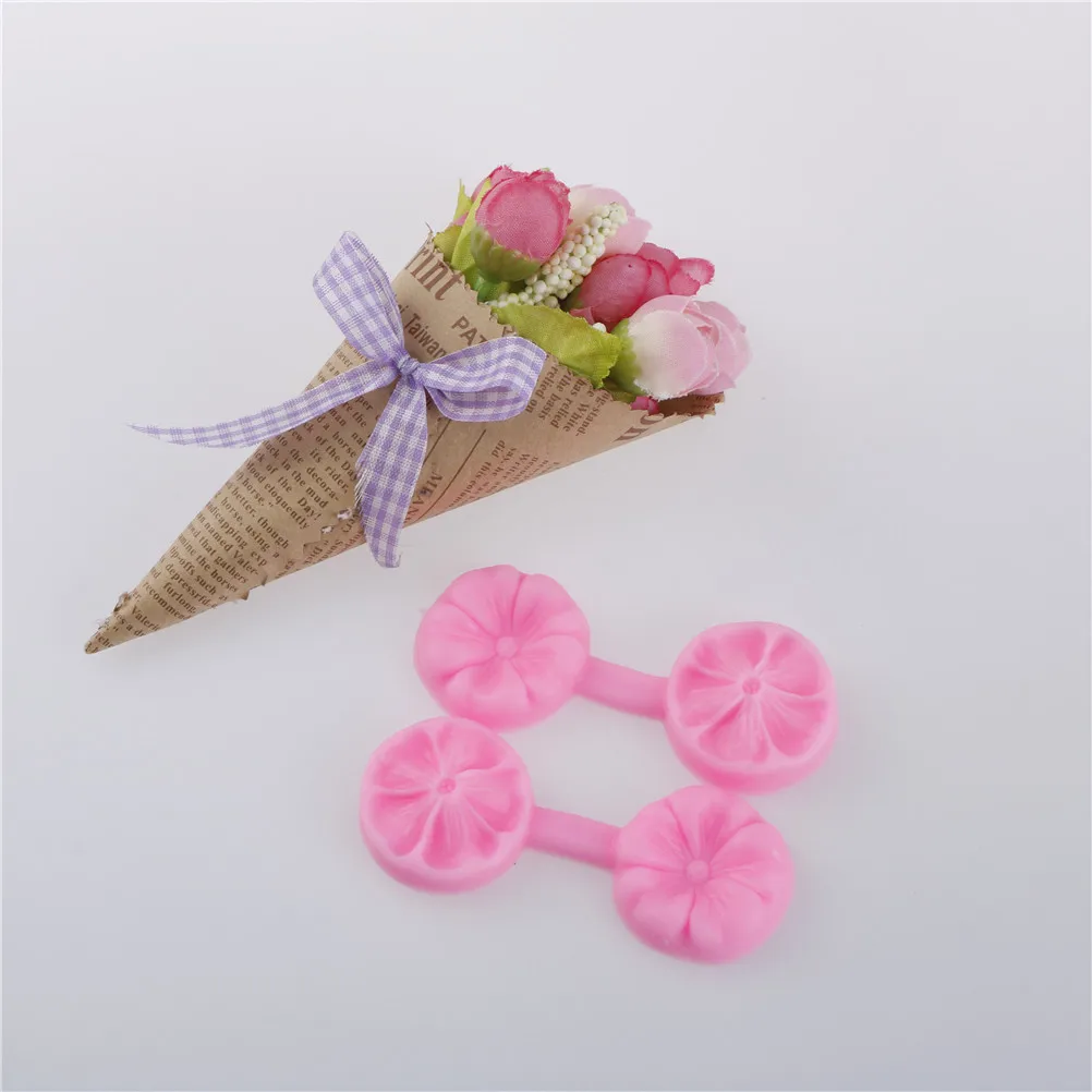 

DIY Cake Decorating Tools 3D Cake Mould Cherry-Shaped Mold Silicone Fondant Flowers Art Tools