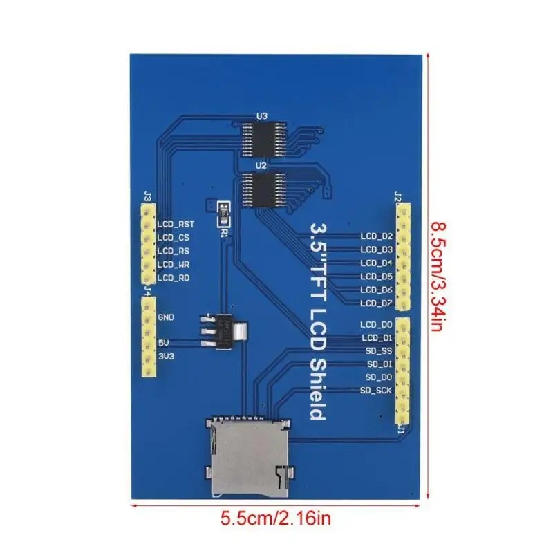 Сенсорный экран ЖК-дисплей модуль 28 контактов для Arduino и Mega 2560 платы DC 2,8-3,3 V ILI9486 ILI9488L