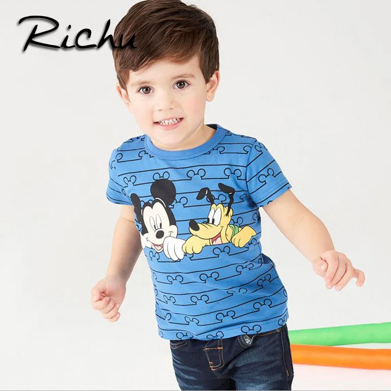 Richu t shirt for boy kids o neck short sleeve cute printed t shirt