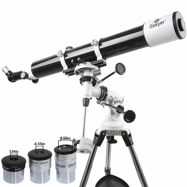 Cheap Gskyer Refractor 900 X 80mm Dual-speed Slow Motion Mount Telescope