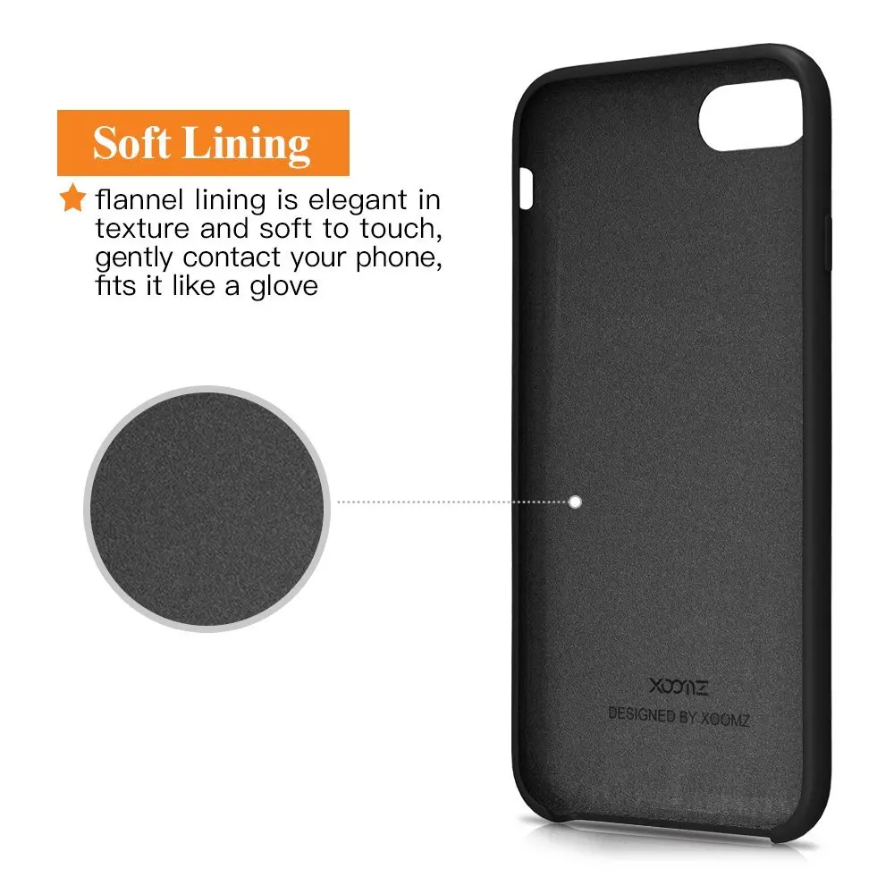 Силиконовый чехол XOOMZ для iPhone 8 7 Plus ультратонкая задняя крышка Apple жесткий