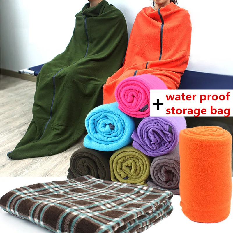 Multi Function Outdoor Camping Blanket, Portable Polar Fleece Blanket