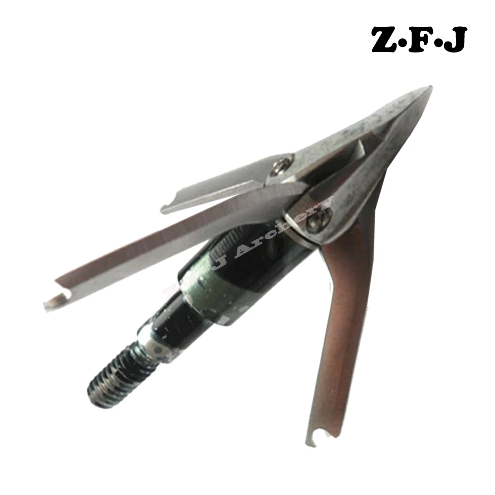 Produktbild von 6er Set Rote Arrow Broadheads 100 Grain - Erweiterbare Pfeilspitzen Für Armbrust & Bogen