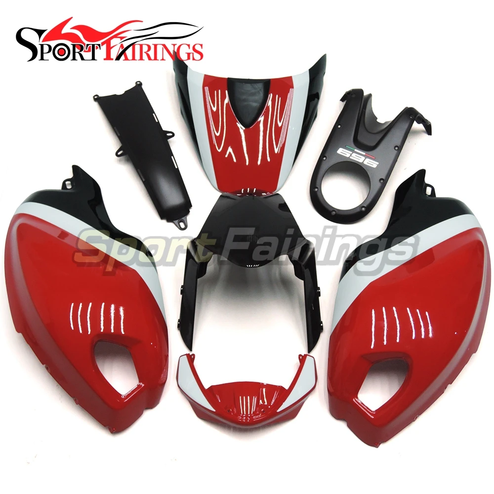 Красные черные белые Обтекатели для Ducati 696 796 795 1000 1100 2009 2010 2011 корпус из