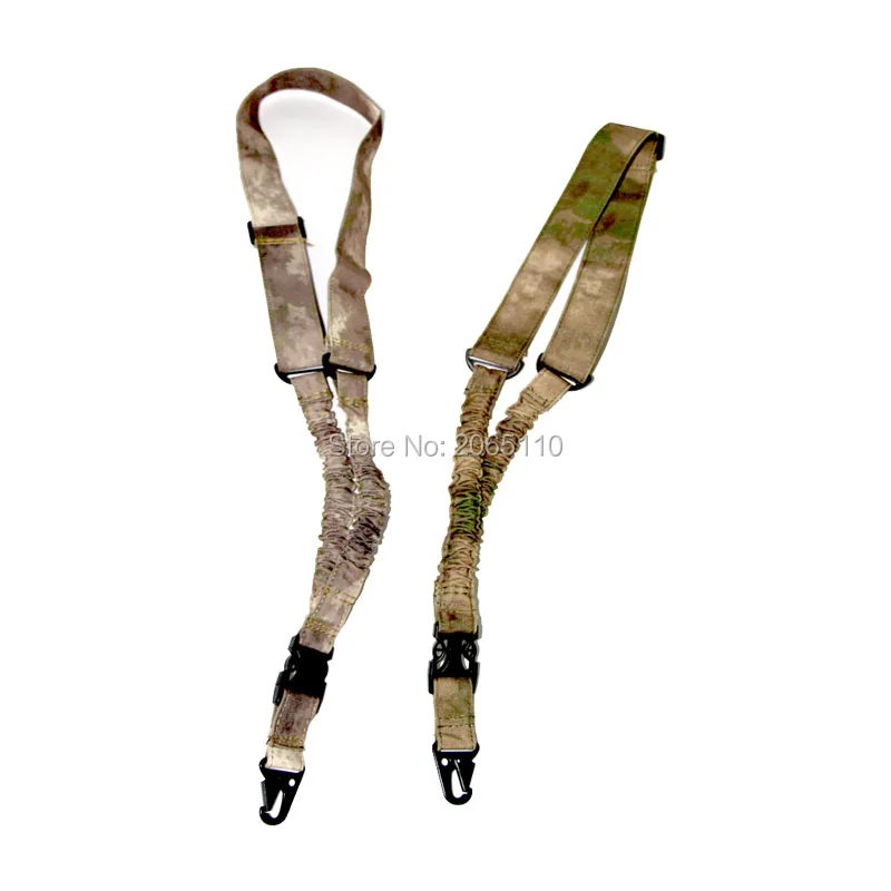 

1000D Tactical 1 Single Point Nylon Bungee Rifle Gun Sling Airsoft w/ QD Buckle Strap System Adjustable sling for Army Military