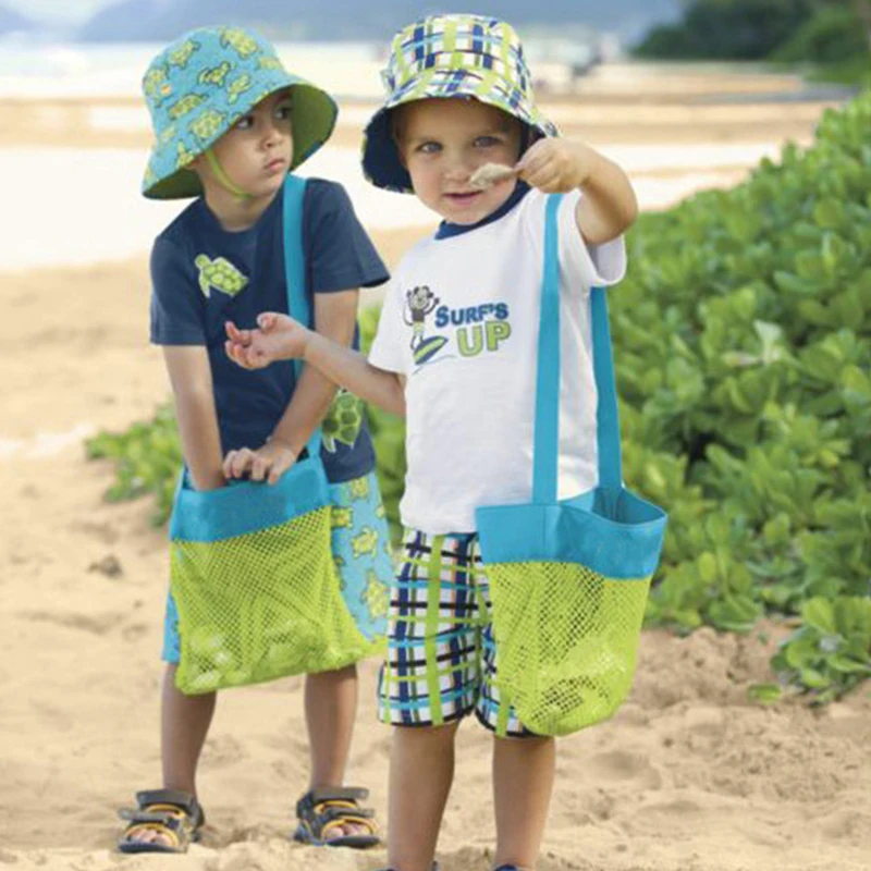 Foldable Portable Beach Bag Kids Children Mesh Storage Bag (5)