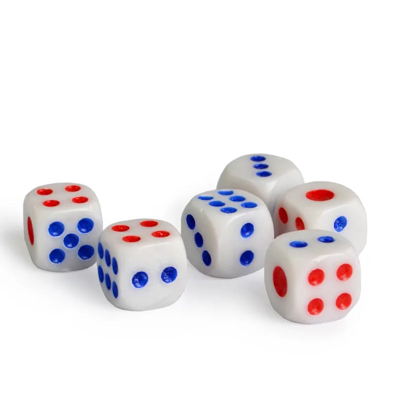 

10pcs Standard Plastic 10mm Game White Dice Die Bar Gaming Supplies SMN88