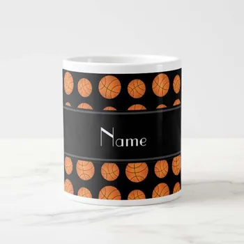 

Custom name black basketballs black stripe giant coffee mug Children Tea Cup Sweet Funny Mugs Cups for Girlfriend Boyfriend Nov