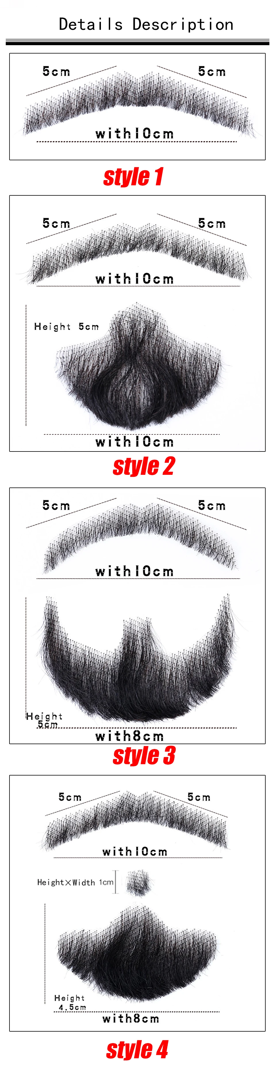 barba falsa invisível falso tecer bigode maquiagem