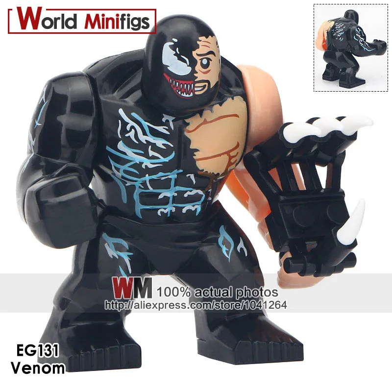 

Building Blocks 20PCS/LOT Big Size Venom & Carnage Thanos Hulkbuster Venom Super Heroes Action Toys for Children