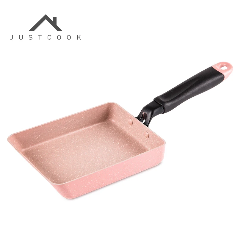 

Justcook 13.5x18.5 CM Japanese Tamagoyaki Pan Non-stick General Use for Gas and Induction Cooker Frying Pan Egg Pan Pancake Pot