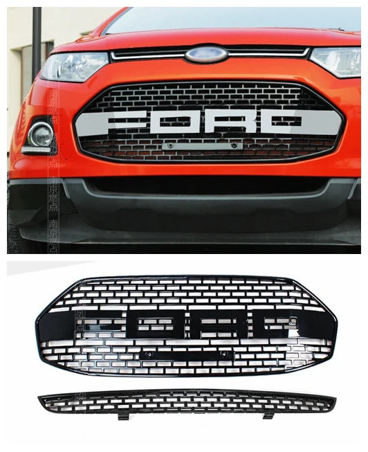 mesh bumper grille ABS Front Grill suitable for Ford Ecosport 2013 2014